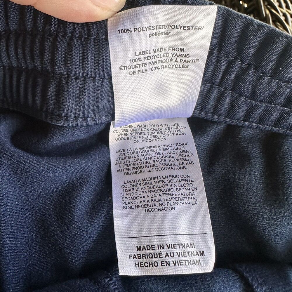 NEW Adidas Iconic Tricot Jogger Track Pants Boys XL 18/20 Navy Blue 3 Stripe - Picture 11 of 13